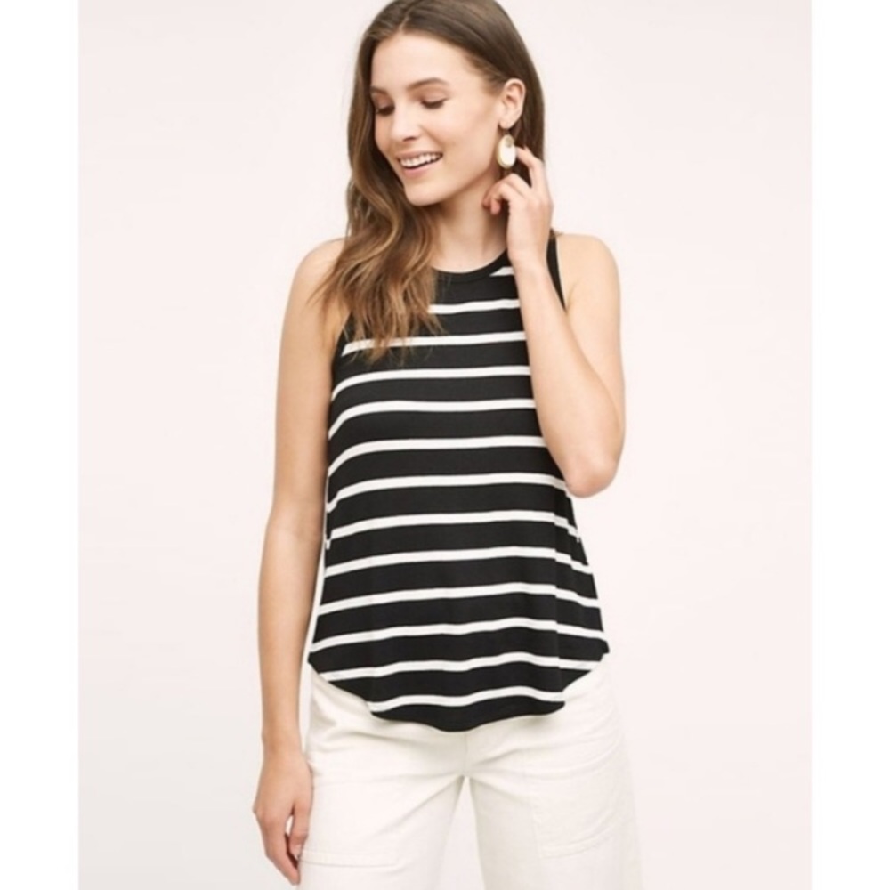 Anthropology Akemi+Kin horizontal striped tank